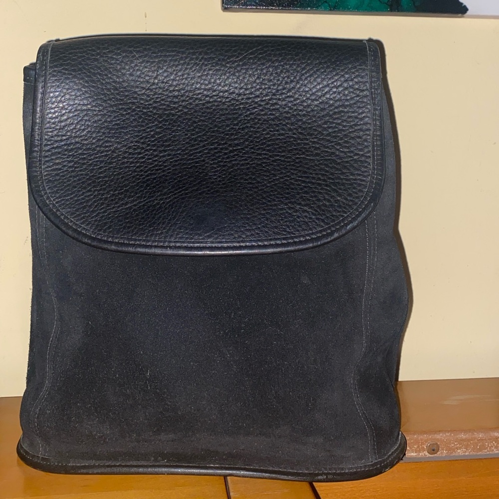 Coach Vintage 1996 Berkeley Convertible Black Suede & Leather Backpack